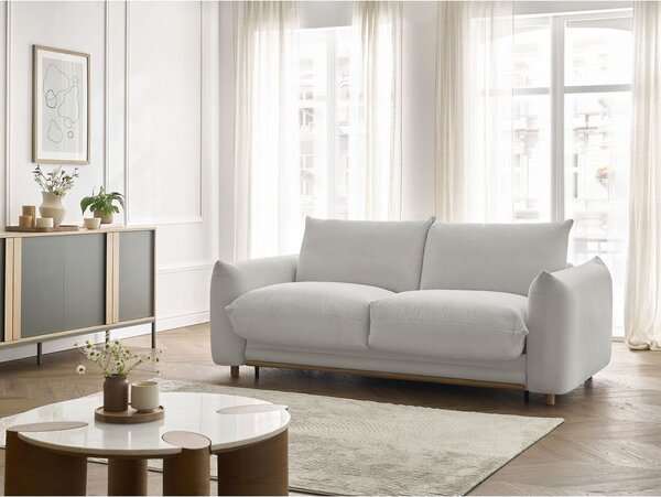 Светлосив сгъваем диван 234 cm Ernest – Bobochic Paris