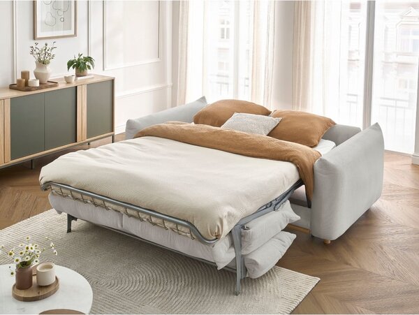 Светлосив сгъваем диван 234 cm Ernest – Bobochic Paris