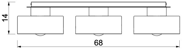 Плафон MARTI 3xE27/15W/230V бял/хром