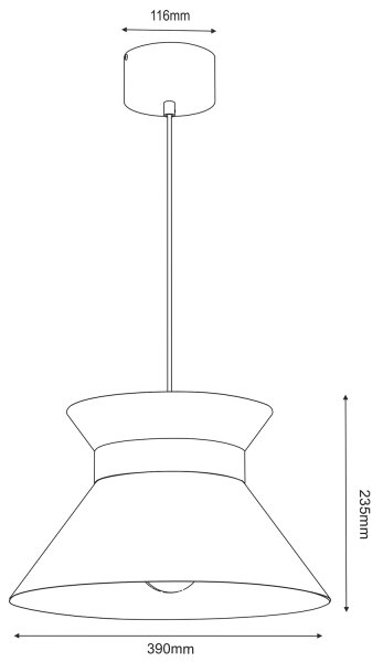 Пендел NORGE 1xE27/15W/230V бял/хром