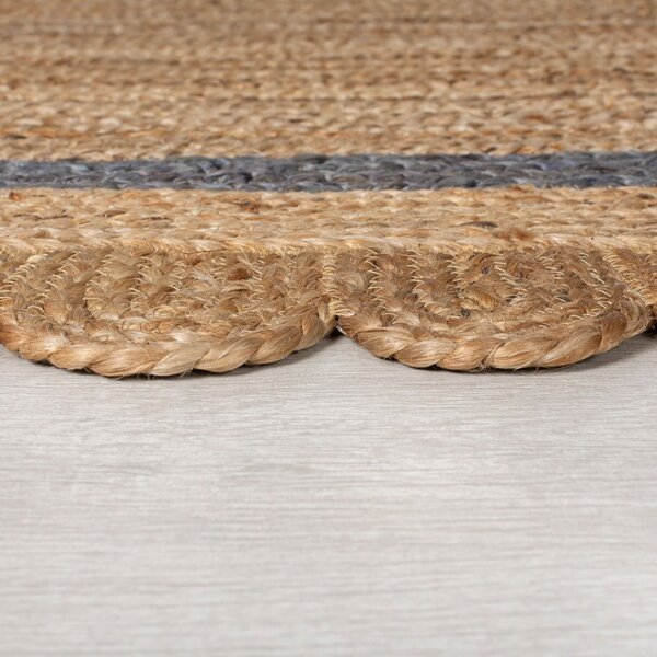 Ръчно изработена ютена пътека в сив и естествен цвят 80x230 cm Grace Grey – Flair Rugs