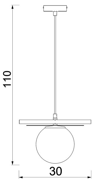 Пендел ORBITAL 1xE27/15W/230V бял/кафяв/черен