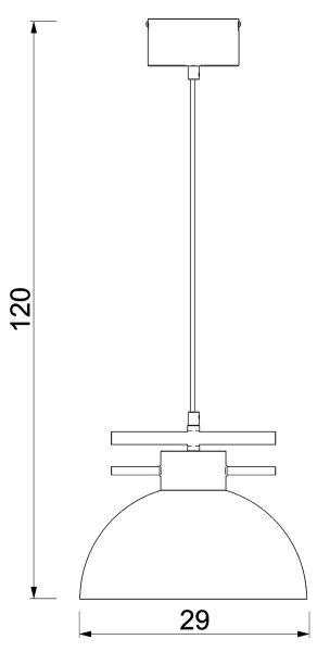 Пендел ESTATE 1xE27/15W/230V черен