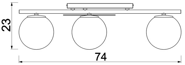 Полилей за повърхностен монтаж ORBITAL 3xE27/15W/230V бял/кафяв/черен