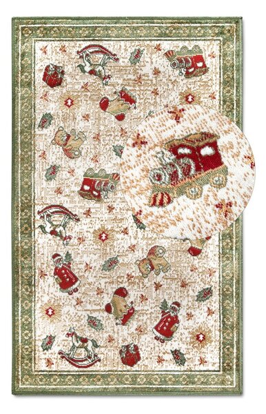 Зелен килим с коледен мотив със смес от памук 50x80 cm Toy's Delight Green Christmas – Villeroy&Boch