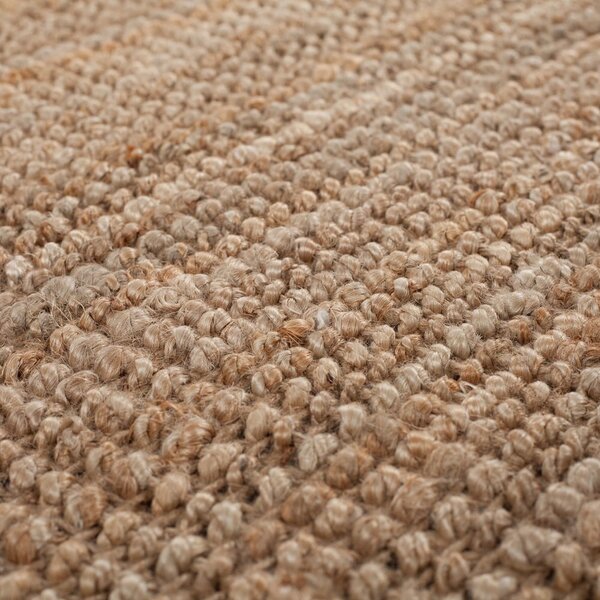 Ръчно изработена ютена пътека в естествен цвят 60x150 cm Jute Boucle – Flair Rugs