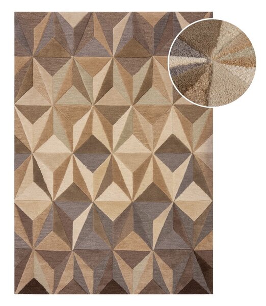 Бежов вълнен килим 120x170 cm Reverie – Flair Rugs