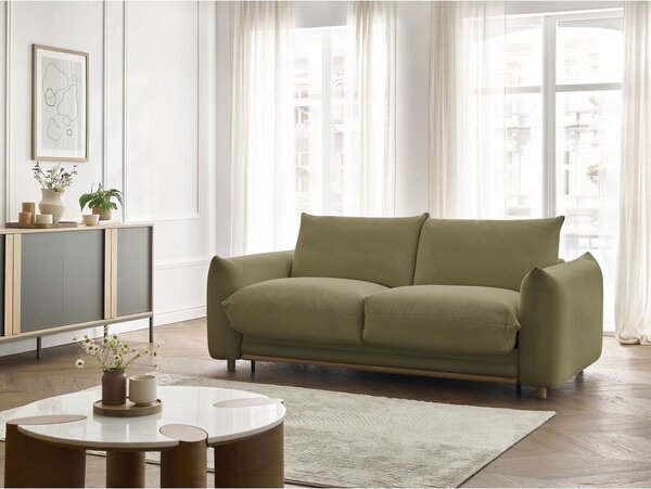 Зелен сгъваем диван 234 cm Ernest – Bobochic Paris
