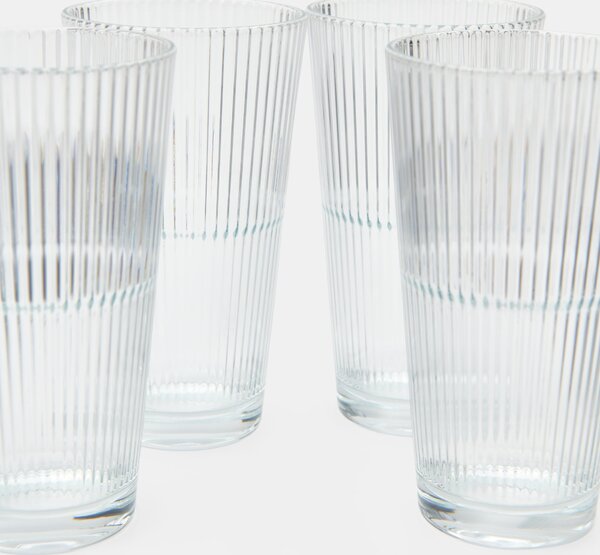 Sinsay - Комплект релефни чаши 4 pack - clear