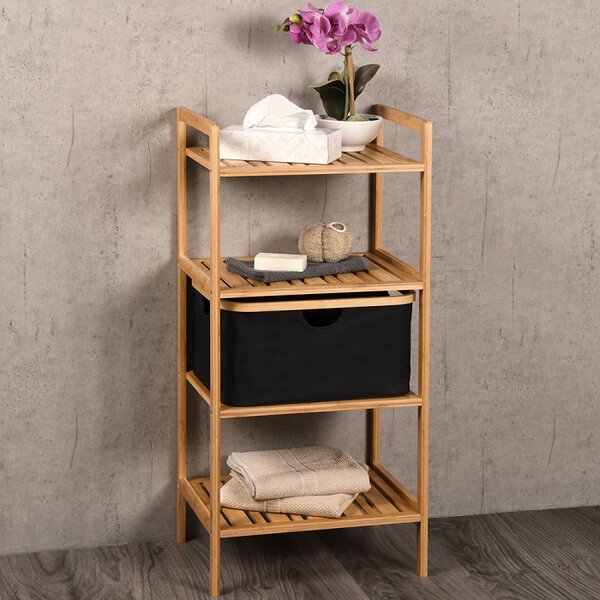 Етажерка 4 рафта с кош 44x33x93см KESPER – БАМБУК