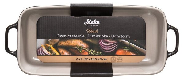 MAKU Керамична тава, черна - 37х15,5см