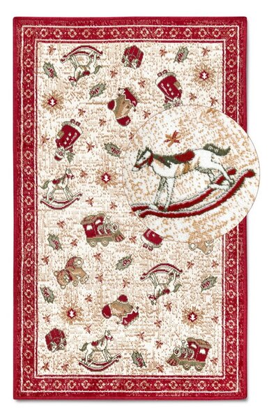 Червен килим с коледен мотив със смес от памук 50x80 cm Toy's Delight Red Christmas – Villeroy&Boch