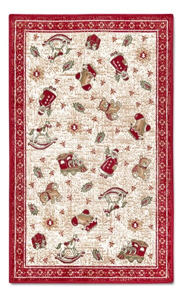 Червен килим с коледен мотив със смес от памук 50x80 cm Toy's Delight Red Christmas – Villeroy&Boch