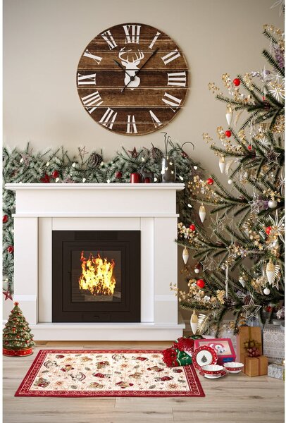 Червен килим с коледен мотив със смес от памук 50x80 cm Toy's Delight Red Christmas – Villeroy&Boch