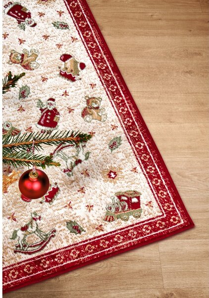 Червен килим с коледен мотив със смес от памук 50x80 cm Toy's Delight Red Christmas – Villeroy&Boch