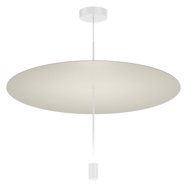 Wever & Ducré Lighting WEVER DUCRÉ LED висяща лампа Shedda Ø 70 см, копринено сиво, 2700K, Затъмняване, Сив, Дневна/трапезария, Алуминий, Модерен