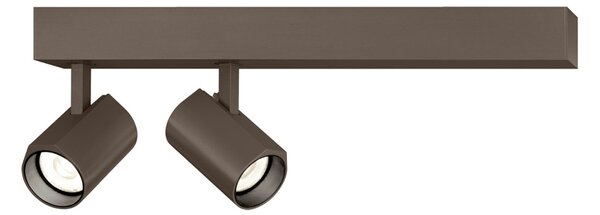 Wever & Ducré Lighting WEVER & DUCRÉ LED прожектор за таван Ceno бронз, 2700 K, 2-лампов, Затъмняване, Бронзов / античен месинг, Дневна/трапезария, Алуминий, Модерен