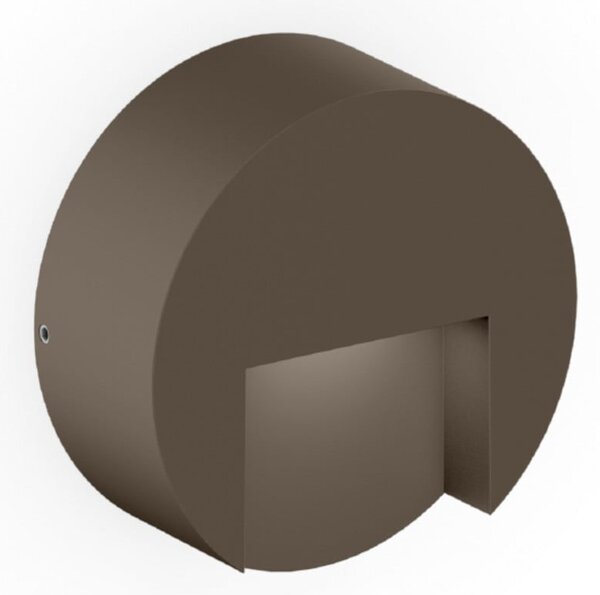 Wever & Ducré Lighting WEVER DUCRÉ LED стенна лампа за външно осветление Reto Round 0.8, бронзов цвят, Затъмняване, Бронзов / античен месинг, Алуминий, Модерен, Стенна розетка отдолу