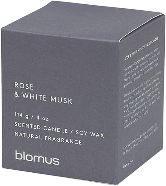 BLOMUS Ароматна свещ FRAGA, размер S - аромат Rose & White Musk - цвят FlintStone