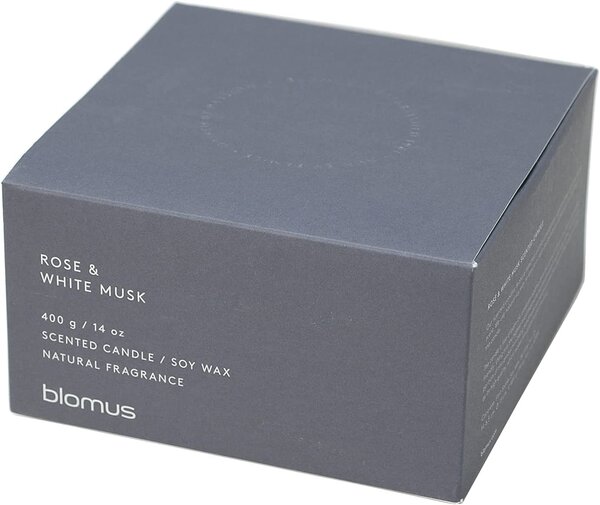 BLOMUS Ароматна свещ FRAGA, размер XL - аромат Rose & White Musk - цвят FlintStone