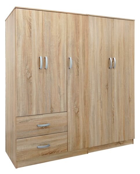 Гардероб с 5 врати, Athos I V21, дъб, 170x42x180 см
