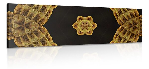 Картина на платно – Интересна златна Мандала