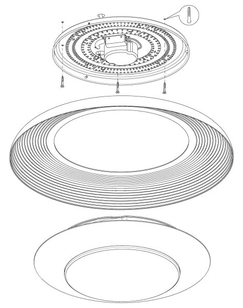 Eglo 98527 - LED Димируема лампа CANICOSA LED/24,5W/230V + дистанционно управление