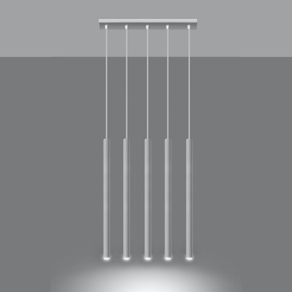 Sollux SL.0468 - Пендел PASTELO 5xG9/8W/230V бял