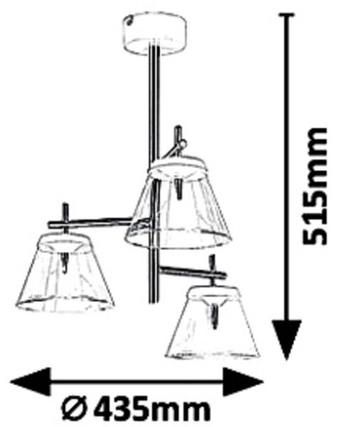 Rabalux 5031 - LED Висящ полилей AVIANA 3xLED/6W/230V