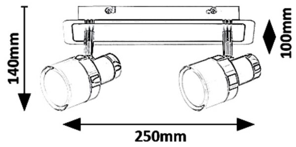 Rabalux 5022 - LED Спот HAROLD 2xLED/5W/230V IP44