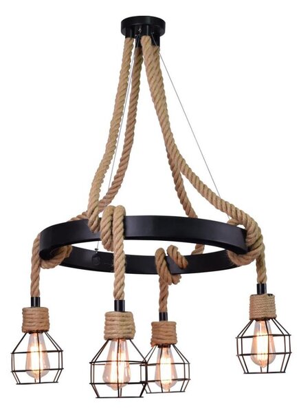 Полилей висящ на кабел ROPE ALEGRA 4xE27/10W/230V