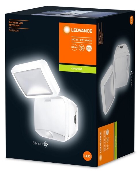 Ledvance - LED Екстериорен аплик със сензор BATTERY LED/4W/6V IP54