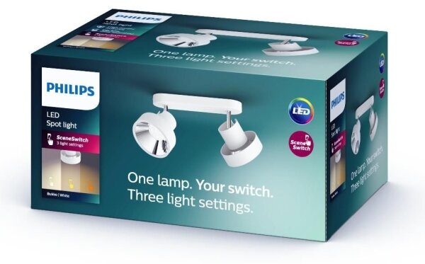 Philips 50602/31/P0 - LED Спот BUKKO 2xLED/4,5W/230V