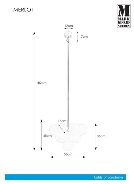 Markslöjd 107903 - Висящ полилей MERLOT 13xG9/20W/230V
