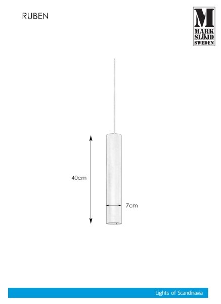 Markslöjd 107880 - Висящ полилей RUBEN 1xGU10/35W/230V