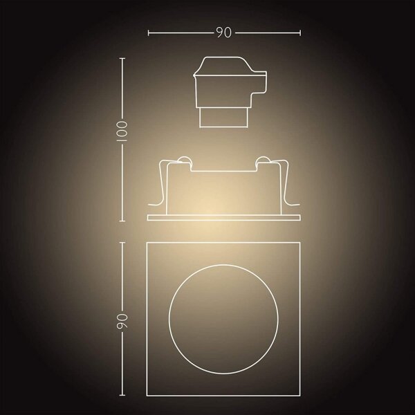 Philips 50421/48 / P9 - Светодиодно осветително тяло MILLISKIN 1xGU10 / 5W / 230V