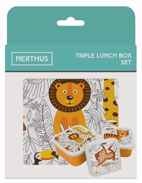 Nerthus Сет от 3 бр. детски кутии за храна “ДЖУНГЛА“