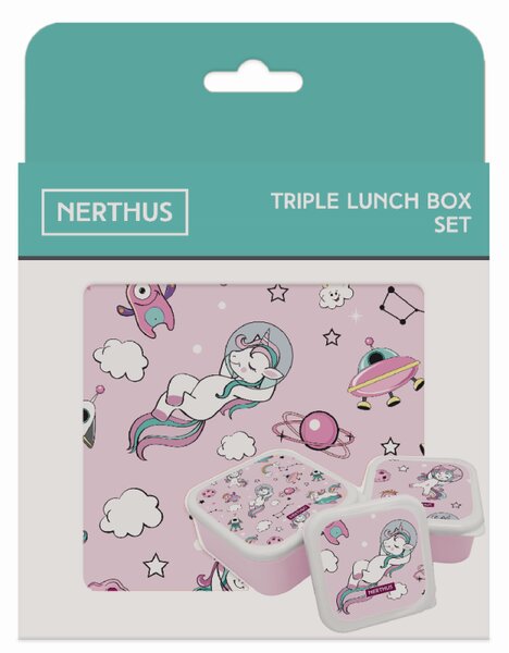 Nerthus Сет от 3 бр. детски кутии за храна “ЕДНОРОЗИ“
