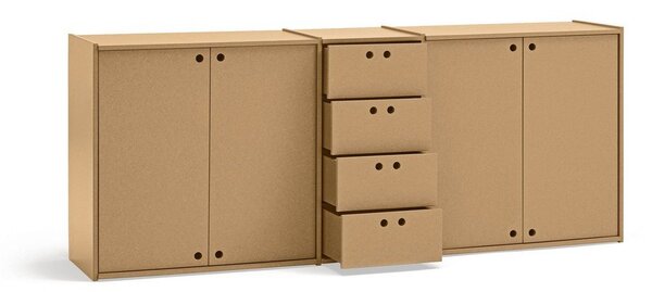 Скрин в естествен цвят 197x80x40 cm Wally – Teulat