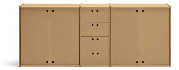 Скрин в естествен цвят 197x80x40 cm Wally – Teulat