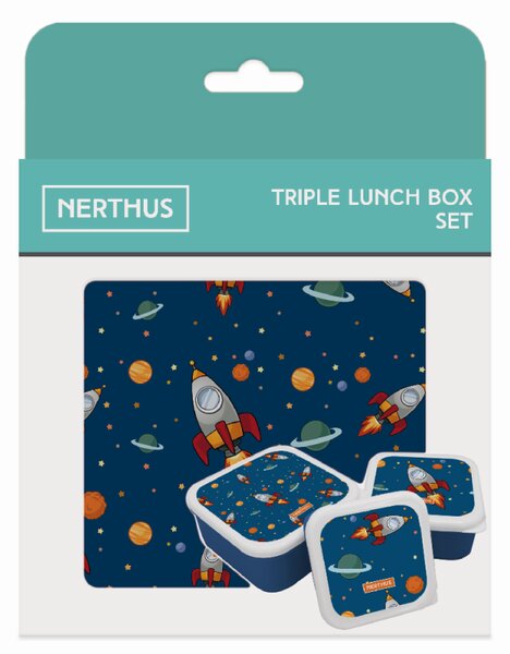 Nerthus Сет от 3 бр. детски кутии за храна “КОСМОС“