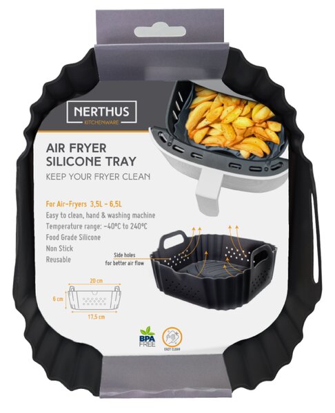 Nerthus Перфорирана силиконова кошница за AIR FRYER