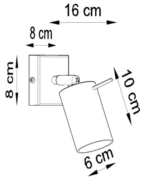 Sollux SL.0727 - Спот аплик RING 1xGU10/10W/230V
