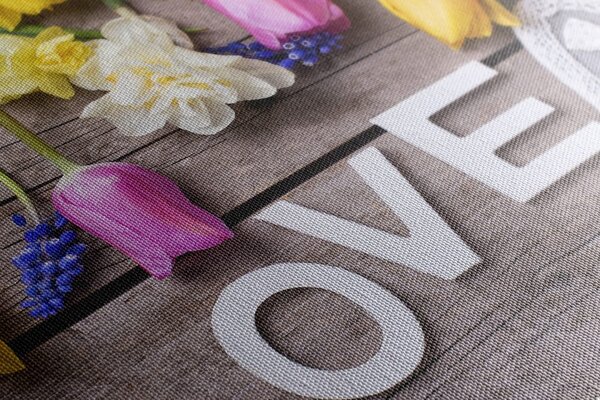 Картина на платно – С надпис Love