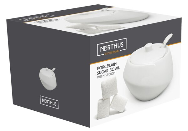 Nerthus Порцеланова захарница с лъжичка