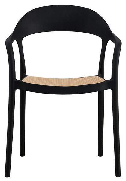 Стол за външни условия Ember с UV защита пластмаса бежово-черен 52.5x56.5x81см