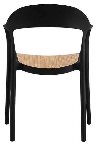 Стол за външни условия Ember с UV защита пластмаса бежово-черен 52.5x56.5x81см