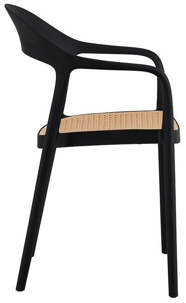 Стол за външни условия Ember с UV защита пластмаса бежово-черен 52.5x56.5x81см