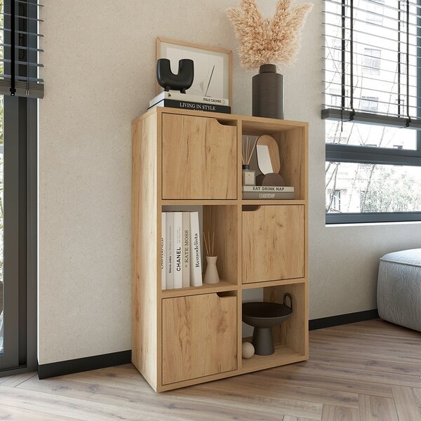 Библиотека за книги в дъб 59,5x27,5x89 cm