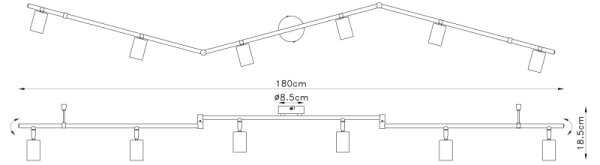 Globo 54008-6 - Спот MARTHA 6xE27/60W/230V